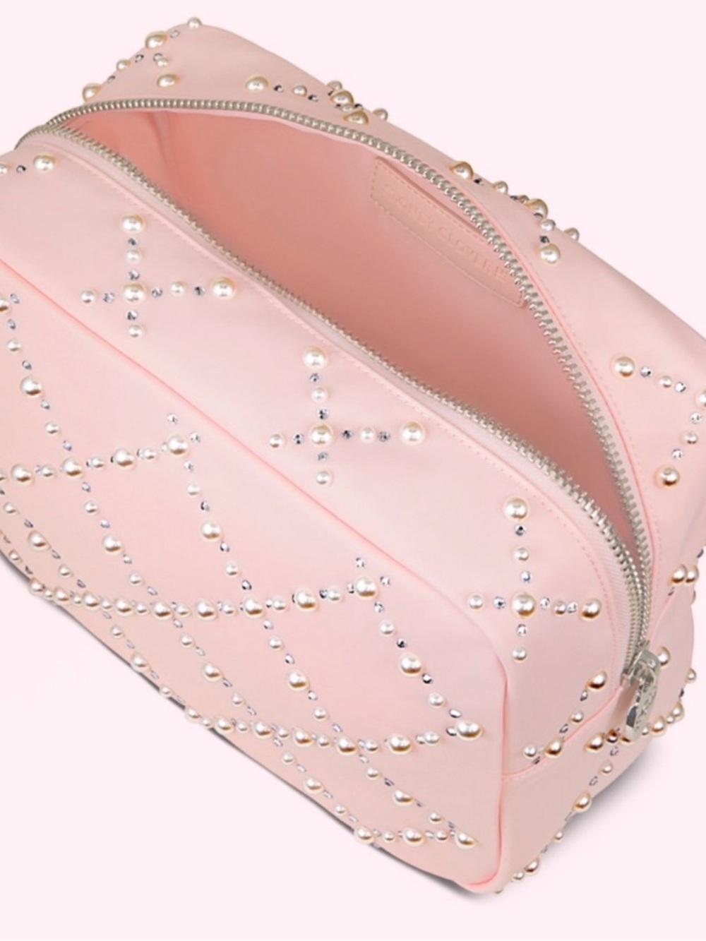 Stoney Clover Lane Pink Embellished large Cosmetic Pouch